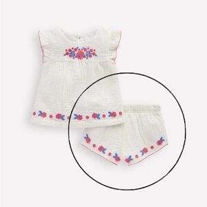 Baby Boden Embroidered Woven Play Shorts